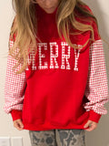 Gingham Merry Sweatshirt